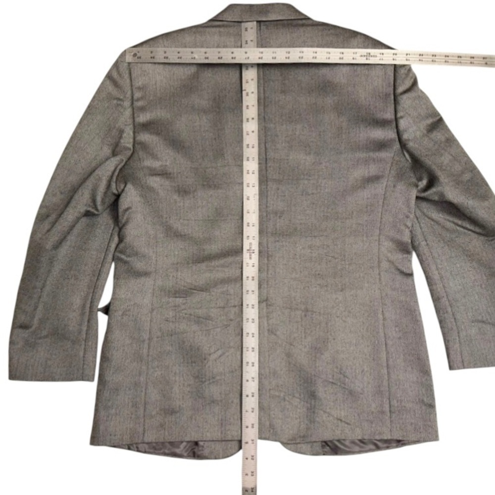 JoS. A. Bank Men’s Silk & Camel Hair Gray Herringbone Blazer Sport Coat 44R - Picture 10 of 11